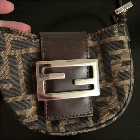 Fendi Zucca Canvas FF Logo Mini Croissant Bag - vintage & rare! - Picture 5 of 17